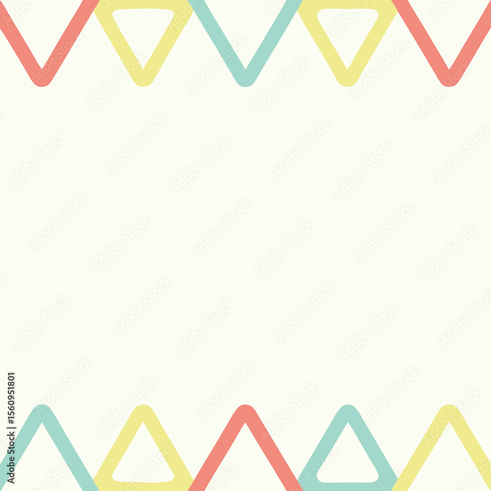 Poster Colorful abstract triangle pattern frame design for backgrounds and decorative elements