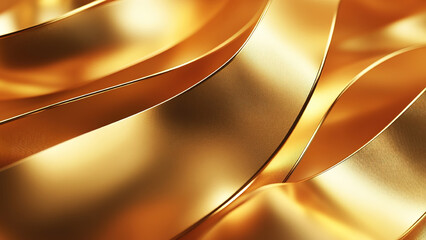 gold ribbon wave glow background 9