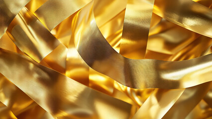 gold ribbon wave glow background 4