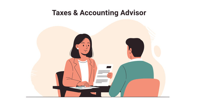 Professional Tax Advisor Meeting With Client For Business Financial Consultation