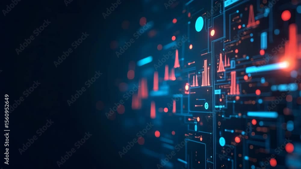 Poster exploring cutting-edge cybersecurity trends: innovations in threat defense and digital transformatio