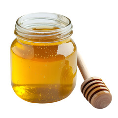 Fresh Honey in Jar with Dipper and Honeycomb – Pure Sweetness Concept. 
 glass jar of honey, honey closeup photo, premium honey stock, bee honey product, artisanal honey in jar, natural golden honey,
