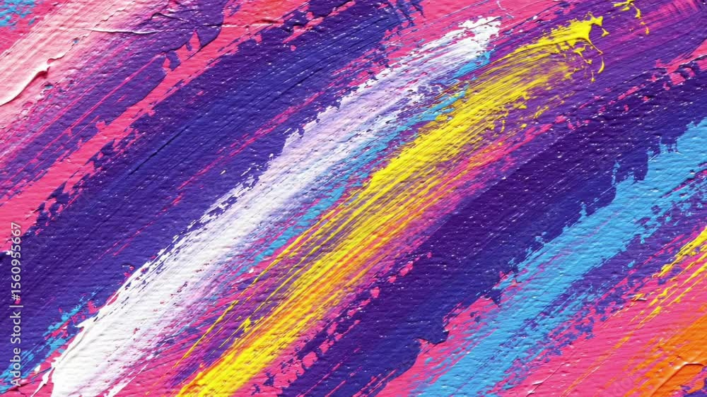 Poster colorful paint strokes create a vibrant and artistic abstract background with a textured design