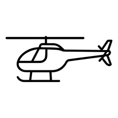 helicopter line icon vector on white background
Vector line icon on white background