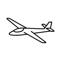 glider line icon vector on white background
Vector line icon on white background