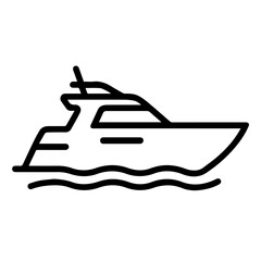 boat line icon vector on white background
Vector line icon on white background