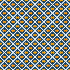Diamond grid seamless pattern. Ethnic, tribal surface print. Geometric ornament. Repeated rhombuses background. Ornamental folk wallpaper. Geo vector abstract illustration