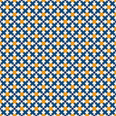 Ancient seamless pattern. Oriental tracery window ornament. Arabesque mosaic surface print. Repeated crosses motif background. Eclectic ornamental wallpaper. Vector abstract digital paper