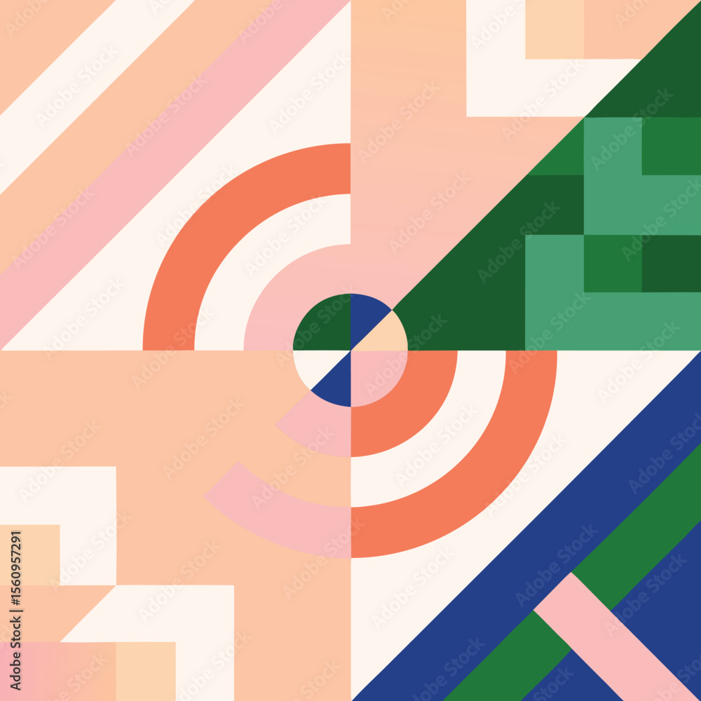 Aufkleber geometric composition abstract pattern with transparency perfect for modern design projects