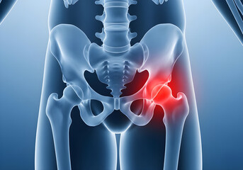 Hip Pain Anatomy Illustration Medical
