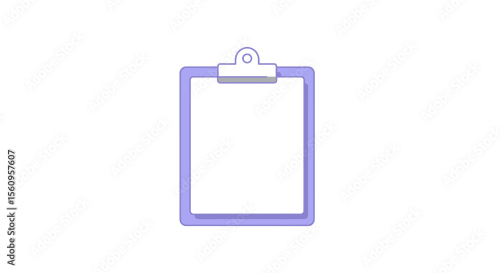 Poster purple clipboard vector illustration for task management checklist and organization document design 