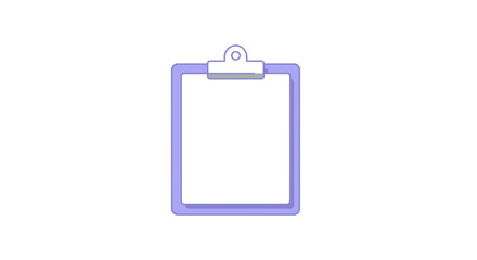 Purple clipboard vector illustration for task management checklist and organization document design template vector