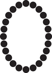 Oval frame dots black. Design element