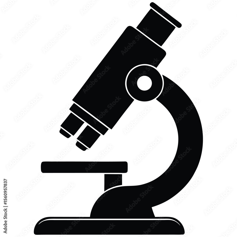 Poster chemist element isolated microscope on white background