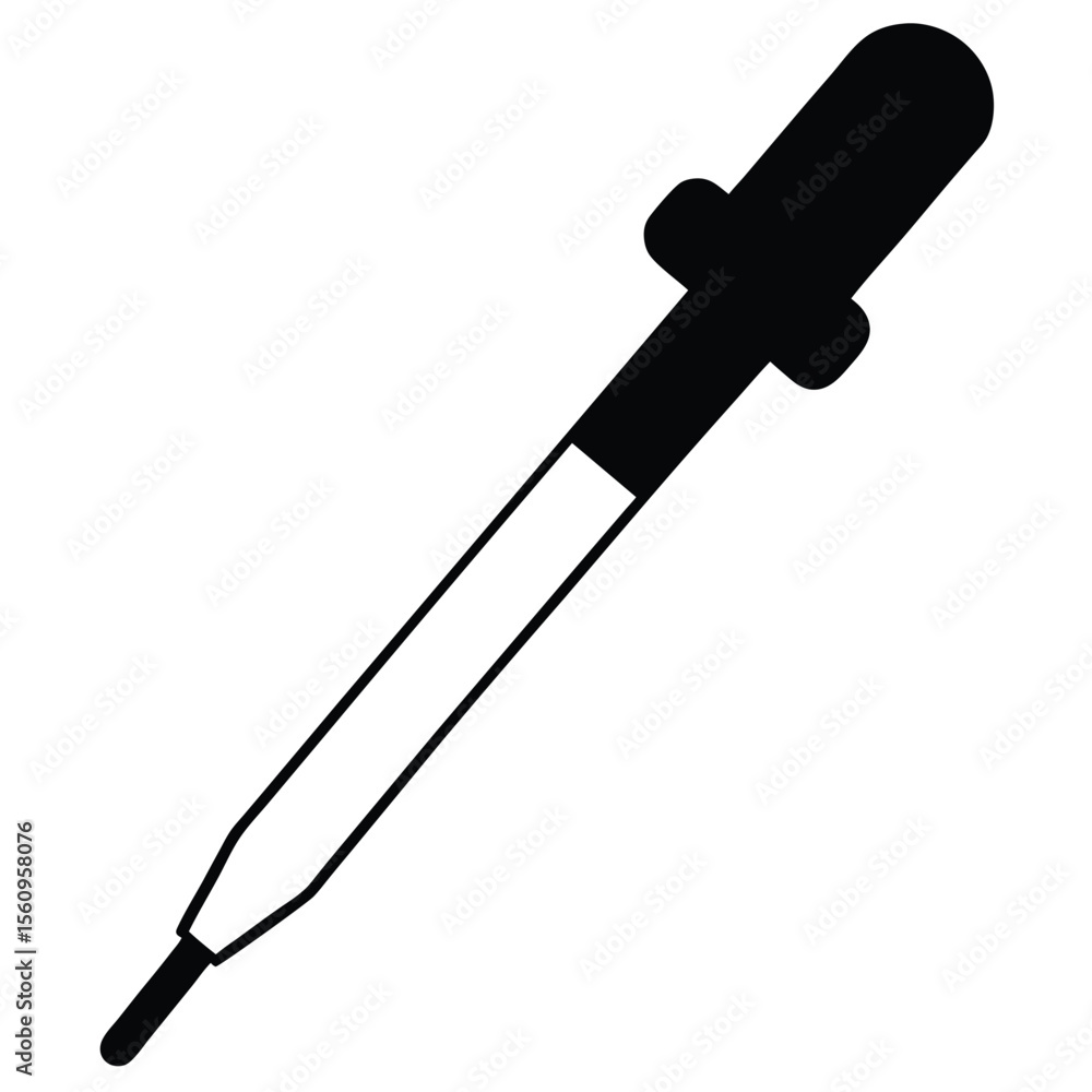 Poster chemist element isolated pipette on white background