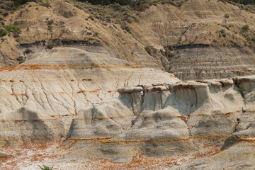 The Badlands rock formations at Theodore Roosevelt National Park, North Dakota
