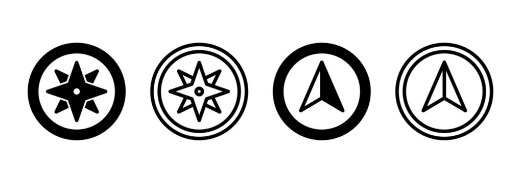 Compass icon logo design. arrow compass icon sign and symbol