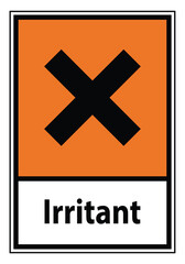Obraz premium Warning Sign for Irritant Hazard with Clear Visual Symbol Representation