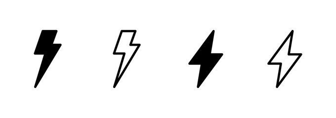 Lightning icon logo design. electric sign and symbol. power icon. energy sign