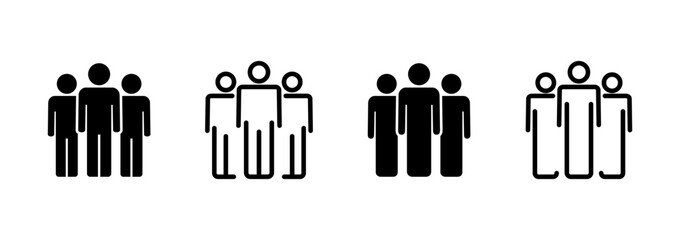 Obraz premium people icon logo design. person sign and symbol. User Icon vector