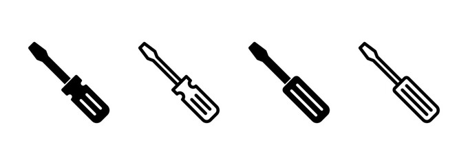 Screwdriver icon logo design. tools sign and symbol