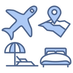 Vacation Packages   Blue Icon