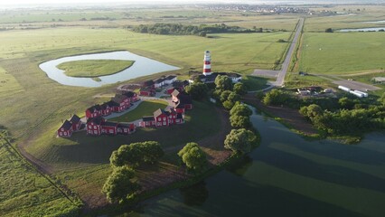 aerial view of the lighthouse