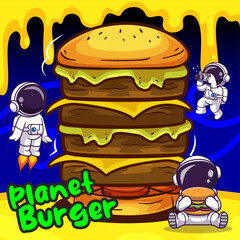 Big burger and astronaut