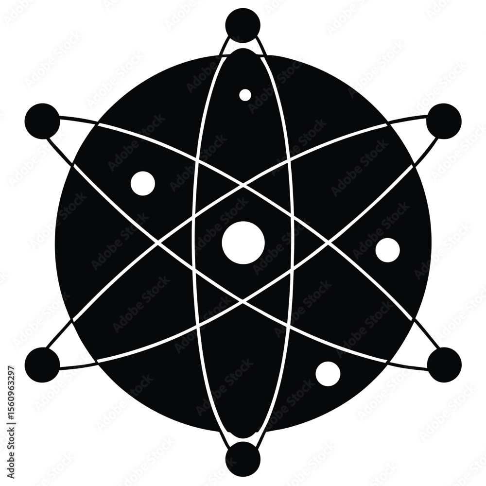 Poster physicist element isolated astrophysics chart on white background