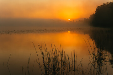 sunrise over the river