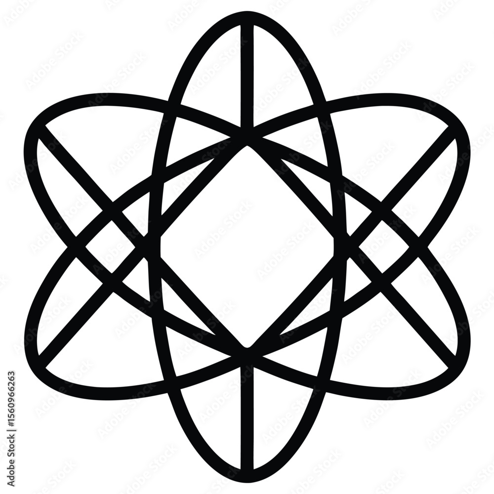 Poster physicist element isolated string theory model on white background