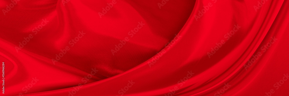 Poster Black red satin dark fabric texture luxurious shiny that is abstract silk cloth background with patterns soft waves blur beautiful.