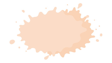 Abstract peach splatter with rounded shapes in modern graphic design element