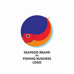 Minimalist Fish Logo – Line Art Design for Seafood or Fishing Brand