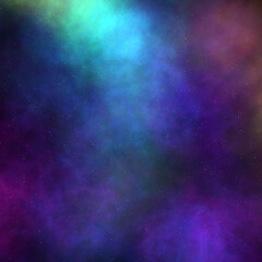 Abstract cosmic space background with nebula and stars