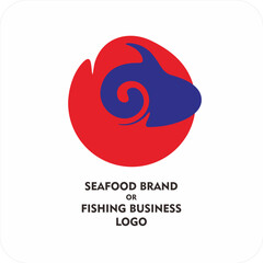 Minimalist Fish Logo – Line Art Design for Seafood or Fishing Brand
