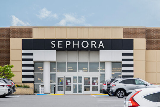 New Hartford, NY - Jun 26, 2025: Close-up of Sephora, is a global beauty retailer, originated in France in 1969, is part of the Mo&euml;t Hennessy Louis Vuitton (LVMH) group, is also largest market in USA