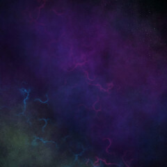 Colorful abstract space nebula background with stars and energy pattern