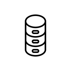 Database icon symbol for apps and websites. database sign and symbol