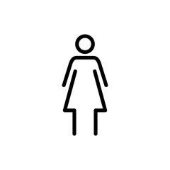 Female icon symbol for apps and websites. woman sign and symbol