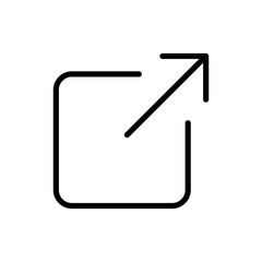 External link icon symbol for apps and websites. link sign and symbol. hyperlink symbol