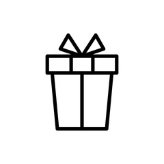 Gift icon symbol for apps and websites. gift sign and symbol. birthday gift