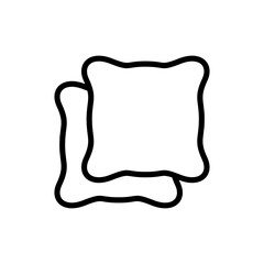 Pillow icon symbol for apps and websites. Pillow sign and symbol. Comfortable fluffy pillow