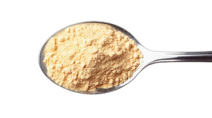 Protein Powder in a Spoon - High-resolution close-up of protein powder on transparent background