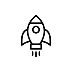 Rocket icon symbol for apps and websites. Startup sign and symbol. rocket launcher icon