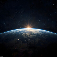 Obraz premium Dramatic Close-Up of the Sun with Solar System in Space – Intense Cosmic Energy