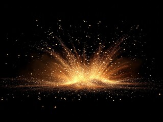 fire flames with sparks on a black background - ai