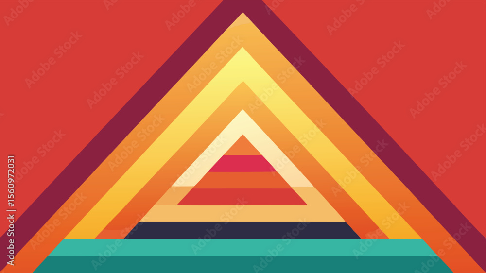 Aufkleber abstract geometric triangle design with gradient colors and creative composition