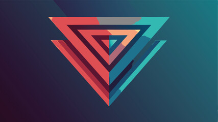 Abstract geometric triangle design with gradient colors and modern visual appeal