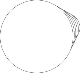 Circle white overlapping frame blend flowing. Technology design